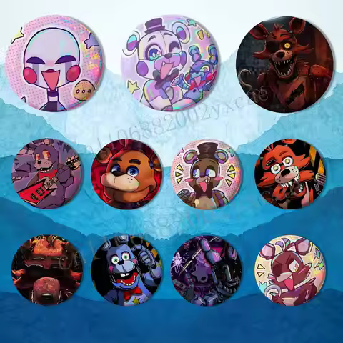 top cute game FNAF Creative Round Badge Button Pin Bag Decor Fans Collection Friends Gift Brooch