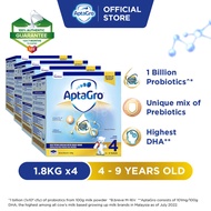 Aptagro Step 4 Growing Up Milk Formula 4 - 9 years 1.8kg x 4