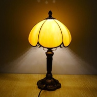 Tiffany Table Lamp 20cm Church Lampshade Bedroom Bedside Lamp E27 Creative Fashion Retro Table Lamp