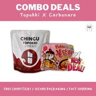 Chingu Topokki Tteokbokki/Instant Topokki/Toppoki & Ramen Samyang Loose -Samyang Carbonara/Samyang C