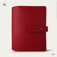 สมุดโน๊ต ปกหนังแท้ สลักชื่อได้ Leather Bifold Notebook (M) B6 V.2