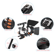 [LIX1] Andoer C500 Aluminum Alloy Camera Camcorder Video Cage Rig Kit Film Making System w/ Matte Bo