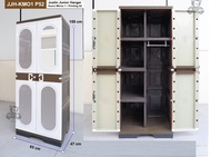 CLUB Lemari Pakaian Plastik 4 Susun Rak KUNCI KACA CERMIN MIRROR KUAT KOKOH TEBAL