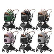 Bello Bello Carrier Detachable Dog Stroller Foldable Pet Stroller WM01-T Pet Dog Cat Dog Wagon Dog Stroller Dog Stroller, Spotted Cow