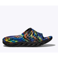 Hoka Ora Recovery Slide Swirl Unisex Sandals - Black/Diva Blue