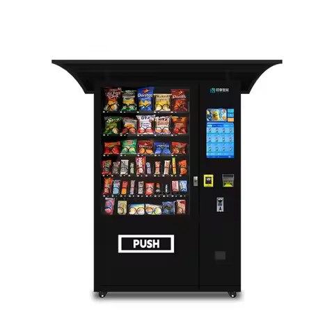 Refrigerated Wall Mounted Vending Machine Combo Hot Sellers for Foods and Drinks 21.5 Inch Digital T