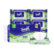 柔厚升級Tempo/得寶濕廁紙天然蘆薈濕紙巾可衝散家庭裝-蘆薈濕廁紙【40片*6包】 1件