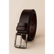 Jeep Men Genuine Leather Belt Business Casual Classic Waistband (Black/Dark Brown/Dark Red)