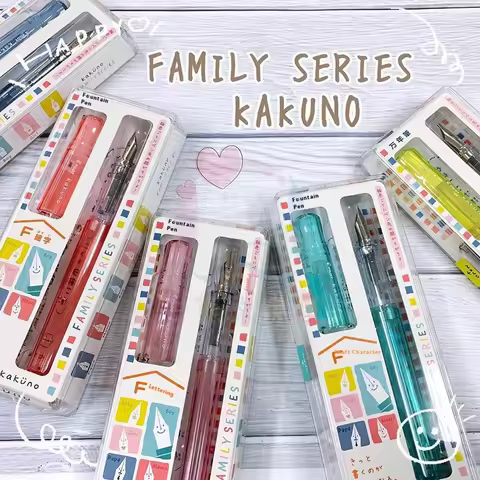 Pilot Kakuno Fountain Pen,Madoromi/Clear Style Beautiful,Easy-Use Pen with Cartridges for Handwritin