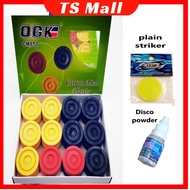 Carrom men plastic (pvc )/ Buah carrom plastik  disco powder striker set  OGK / RCL Carrom men seed(