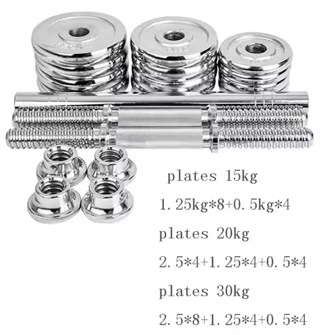 Factory Direct Selling Electroplated Dumbbell Set Adjustable Dumbbell Chrome Plated Dumbbell Barbell