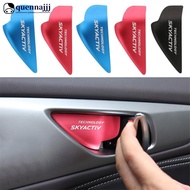 QUENNA 4Pcs Car Door Bowl Handle Cover Trim Interior Stickers For Mazda 3 6 CX5 CX3 Car Styling Accessories G8Y9
