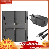 4-Channel NP-F Battery Fast Charger  NP-F550 F570 Battery Fast Charger EU Plug