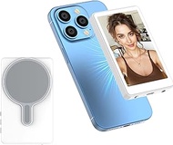 Magnetic Wireless Selfie with 4K Rear Camera, BT Remote Control and Adjustable Brightness, Ideal for