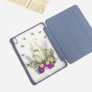 紫菊綠葉手工押花iPad外殼 iPad Air 11寸13寸iPad Pro11寸13寸