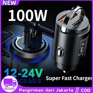 HP Car Charger Car 100W Quick Charger Usb Type-C Dual Port Fast Charger Car Usb Charger Cellphone Ca