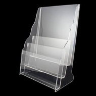 Mica shelf for brochures / Mica shelf for leaflets A4 A5 A6 / 3 Compartments (floor)