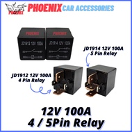 12V 4/5 Pin 100A Power Relay BIG PIN | JS1912 JS1914 High-Quality Automotive Switch Relay 87a | LAMP