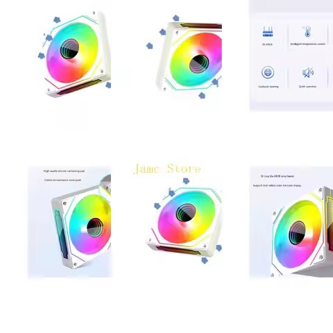 LX0B Computer Cooling PC Case Fan ARGB Cooling Fan Low Noise 800RPM-1800RPM±10% Speed PC Cooling Fan