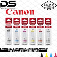 PAKET 1SET TINTA CANON 73 GI73 ORIGINAL ISI 6 WARNA FOR PRINTER G670 G570