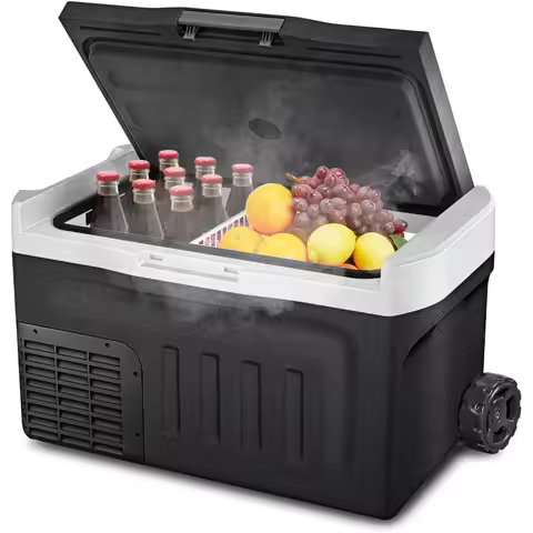 12 Volt Portable Refrigerator 32QT 30L Electric Cooler 12/24V DC 110-240V AC -468 Dual Mode Portable