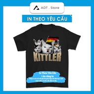 Adolf Kittler Hitler Classy Nazi cat t-shirt - I eat kids - Children's Hunter - Single all sizes | A