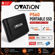 OVATION P560 Portable SSD External Type C USB 3.1 Gen2 128GB 256GB 512GB 1TB External SSD 560MB/s Of