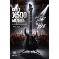 No stock need to pre order Cort X500 Menace Floyd Rose Electric Guitar With Gigbag – Black Satin
