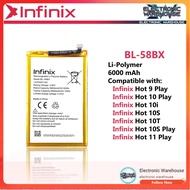 แบตเตอรี่ Infinix Hot 9 Play / Hot 10 Play / Hot 10i / Hot 10S / Hot 10T / Hot 11 Play BL-58BX Batte