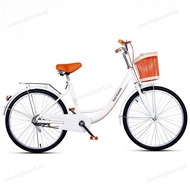 Lightweight Bicycle Retro Female Bicycle 24/26 Inch City Bike Comfortable Ride