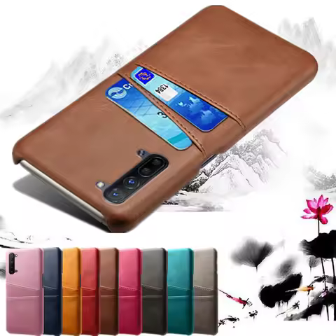 For OPPO Find X2 Lite Reno ACE 2 3 4 Pro Credit Card Vintage PU Leather Wallet Case For Oppo Find X2
