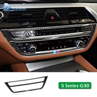 For BMW 5 Series G30 528i 530i Carbon Fiber Car Console Decorative Frame Cover