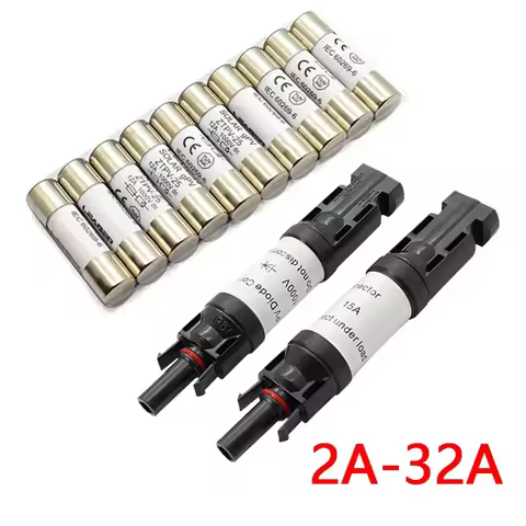 SOLAR Connector IP68 1000V DC Male to Female In-line Solar Fuse Holder Connector With Single Fuse 2/