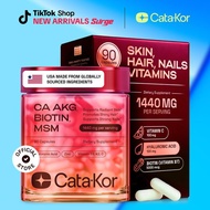 a-Kor,Hair&NailsSupplement–CaAKG|MSM|HyaluronicAcid|Biotin–SupportsRadiant,PromotesShinyHair&StrongN