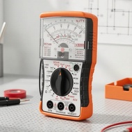 1x Orange Digital Multimeter, Volt/Amp/Ohm Test with Overload/Burn Protection 1x Meter Pelbagai Digi