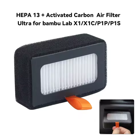 New HEPA 13 + Activated Carbon Air Filter Ultra For Bambu Lab X1/X1C/P1P/P1S Activated Carbon Layer