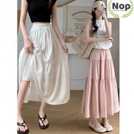 Nop Nop | [Lining] New Style Gentle Style Blue Skirt Women Summer All-Match A-Line Skirt Simple High
