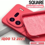 2023 iQOO 12 Square Liquid Casing For iQOO 12 5G iQOO12 11 iQOO11 4G 5G 2023 Phone Case Square Silic