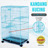 3-Tier Octagon Cat Cage C-239/ Octagon Cat Cage with Wheels