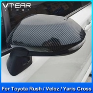 For Toyota Rush 2019-2024/ Veloz 2022-2024/ Yaris Cross 2024 2025 Car Rearview Mirror Decorative Cover Plastic Chrome Plating Automotive Exterior Modification Parts Accessories