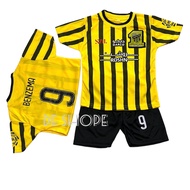 The latest Ittihad benzema club football suit, quality boys' sports shirt, futsal football set
