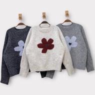 ** 32wardrobe-Flower Knitted Sweater 9053p