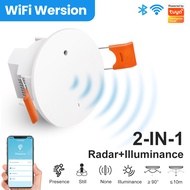 SMATRUL Tuya  ZigBee 24G Radar Motion Sensor Human Presence Detector Luminance Distance Detection Ce