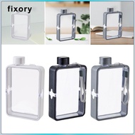 fixory Flat Water Bottle Transparent Flat Water Bottle Flat Water Bottle Travel Portable for Outdoor