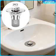[Ahagexa] 2x Bathroom Sink Stopper Wash Basin Versatile RV Kitchen Apartment Shower Hair Catcher Tub