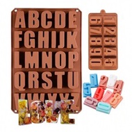 2pcs English Letters Large Silicone Mold Candy A-Z Large Letters | Size 0-9 Pan Birthday Party Decor