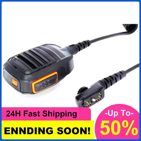 SM18N2 Remote Speaker Microphone Hands-free Two Way Radio Back Clip 3.5mm Audio Jack IP54 for Hytera