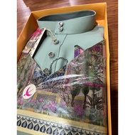ELRAH EXCLUSIVE BAJU MELAYU 2025 SENNA TONA HIJAU/GREEN SOFT MINT EMERALD Slim Fit