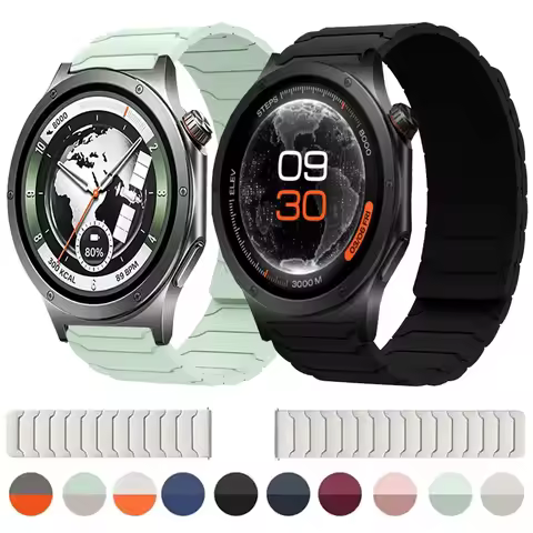 20mm 22mm Magnetic Silicone Strap For Oneplus Watch 4 3 2R Lite Amazfit Active 3 Balance 3 Soft Spor