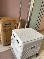 全新露禾45L 中號白色手拉車 2.0金屬萬向輪
